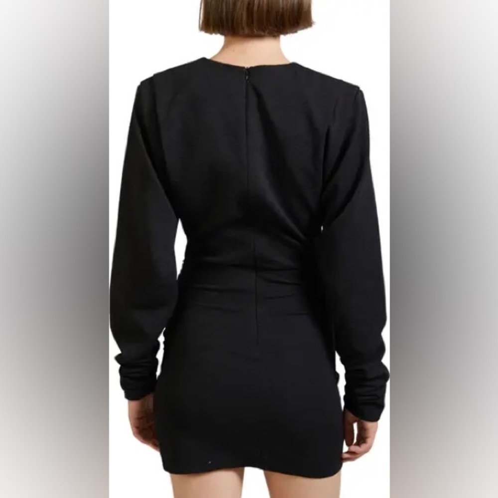 En Saison NWT Ada Ruched Mini Dress in Black Size Small - Picture 7 of 10